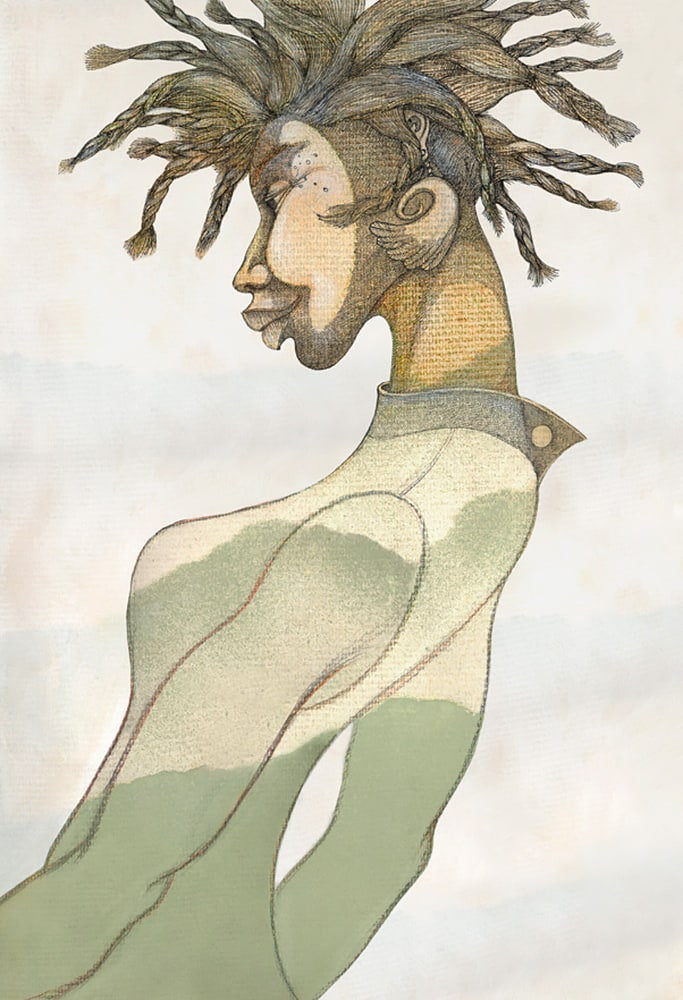 Woman With Green Hair — artwork image