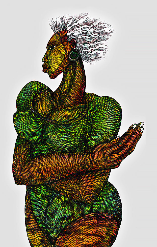 Woman With White Hair 2 — artwork image
